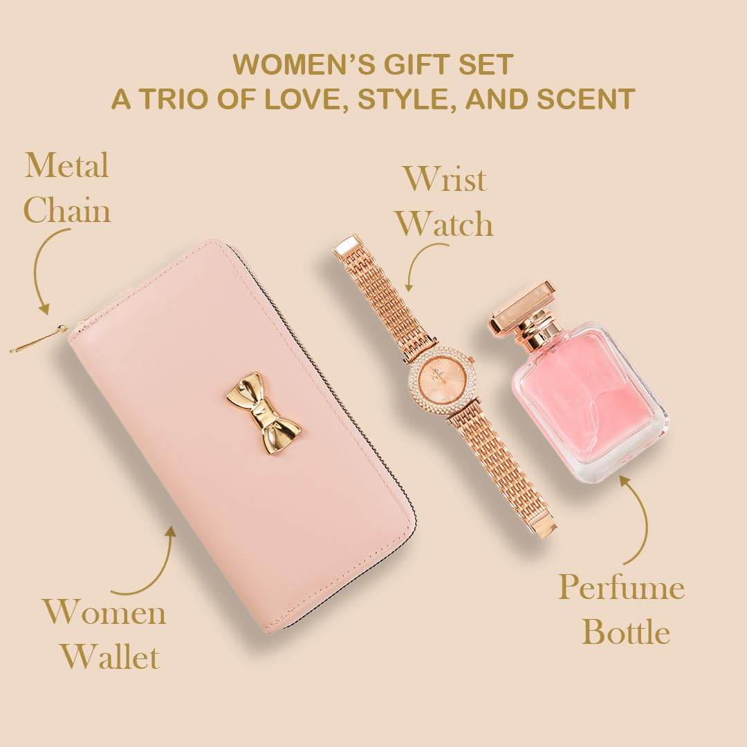 Women’s hamper Gift Set Wallet, Watch, Long-Lasting Perfume - Image 3