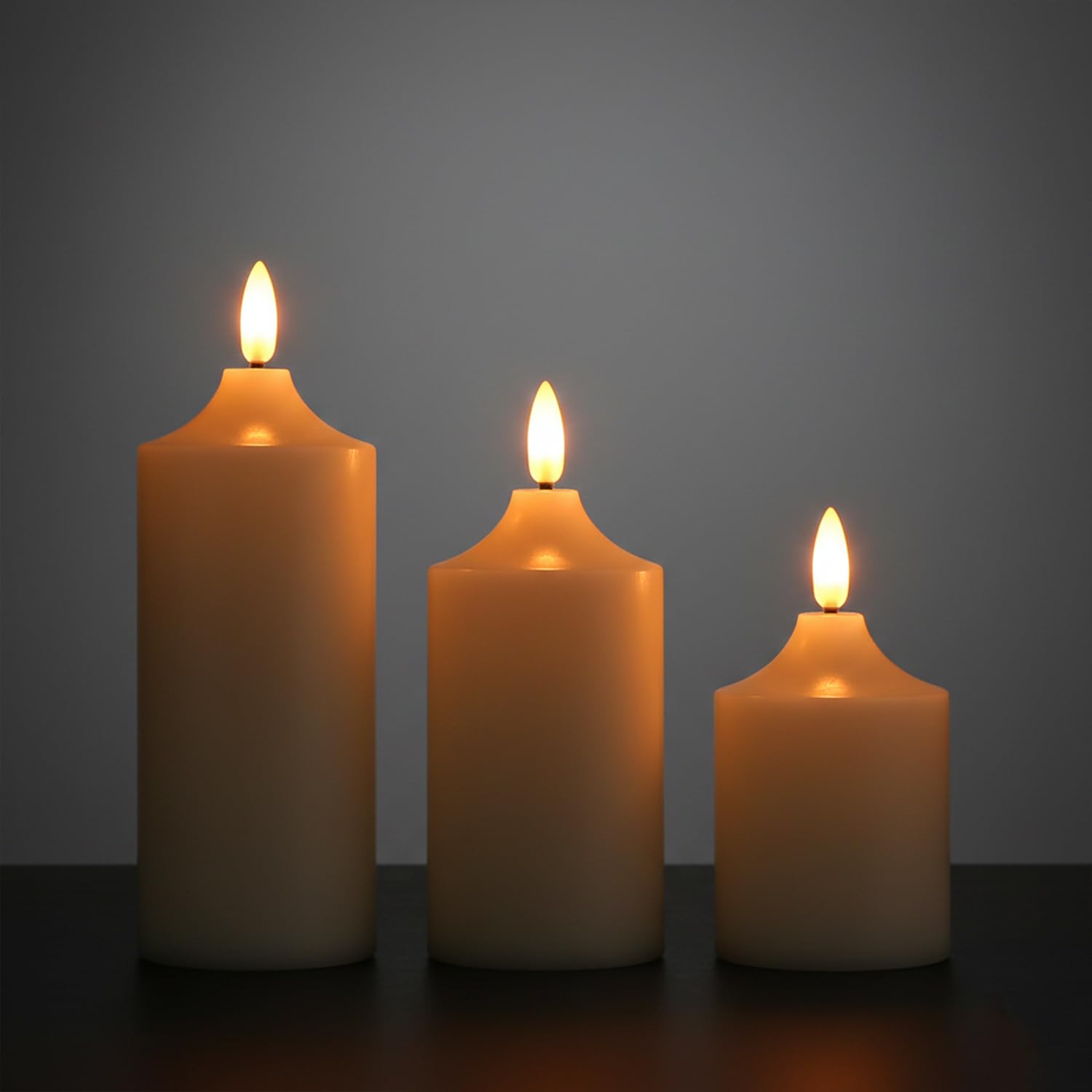 DECOVAA 3D Flameless LED Pillar Candles| Realistic Flameless and Flickering Effect Candle| Battery Operated Decorative Candles for Home Décor, Weddings,... - Image 2