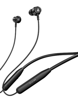 Boat Rockerz 113, 40H Battery, Dual Pair, Fast Charge, ENx Tech, Stream Ad Free Music via App Support, Magnetic Buds, Bluetooth Neckband, Wireless with Mic in Ear Earphones (Active Black)
