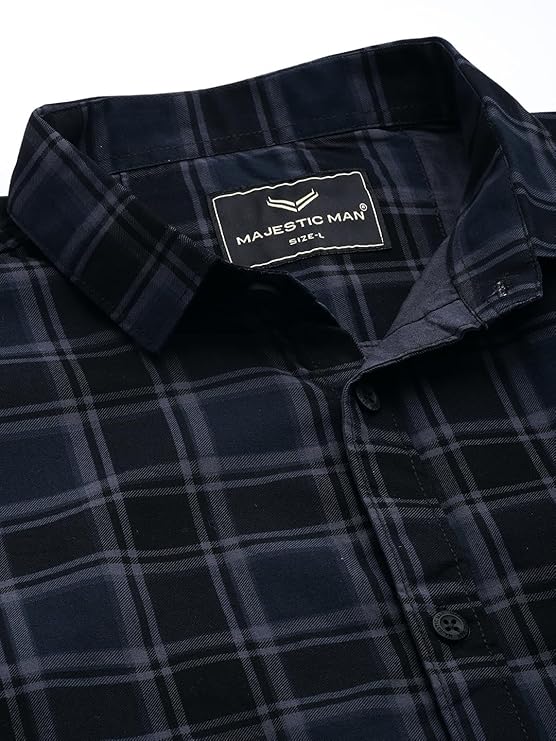 Imsa Moda Men's Textured Fabric Solid Half-Open Collar T-Shirt | Full Sleeve Casual Shirt for Men | Comfortable Fall Wear - Image 5