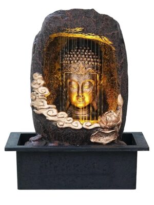 Large Sitting Buddha Murti, Big Buddha Idol Tabletop Showpiece