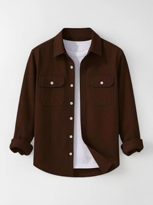 Mens cotton shirt - Comfortable casual wear , dual flap pockets (289)