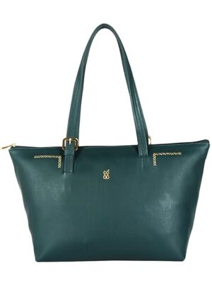 Baggit Women Green Tote Handbag Medium Size | Ladies Stylish Casual Purse Bag