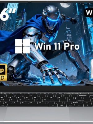 NIAKUN Laptop, Window 11 Pro Laptop Computer 2026, 15.6 Inch Lap Top, 16GB RAM 256GB SSD PC, M3-6Y30 Processor, FHD Display, WIFI5, BT4.2, Webcam, for Business, School, Work, Student, Kids, Gray