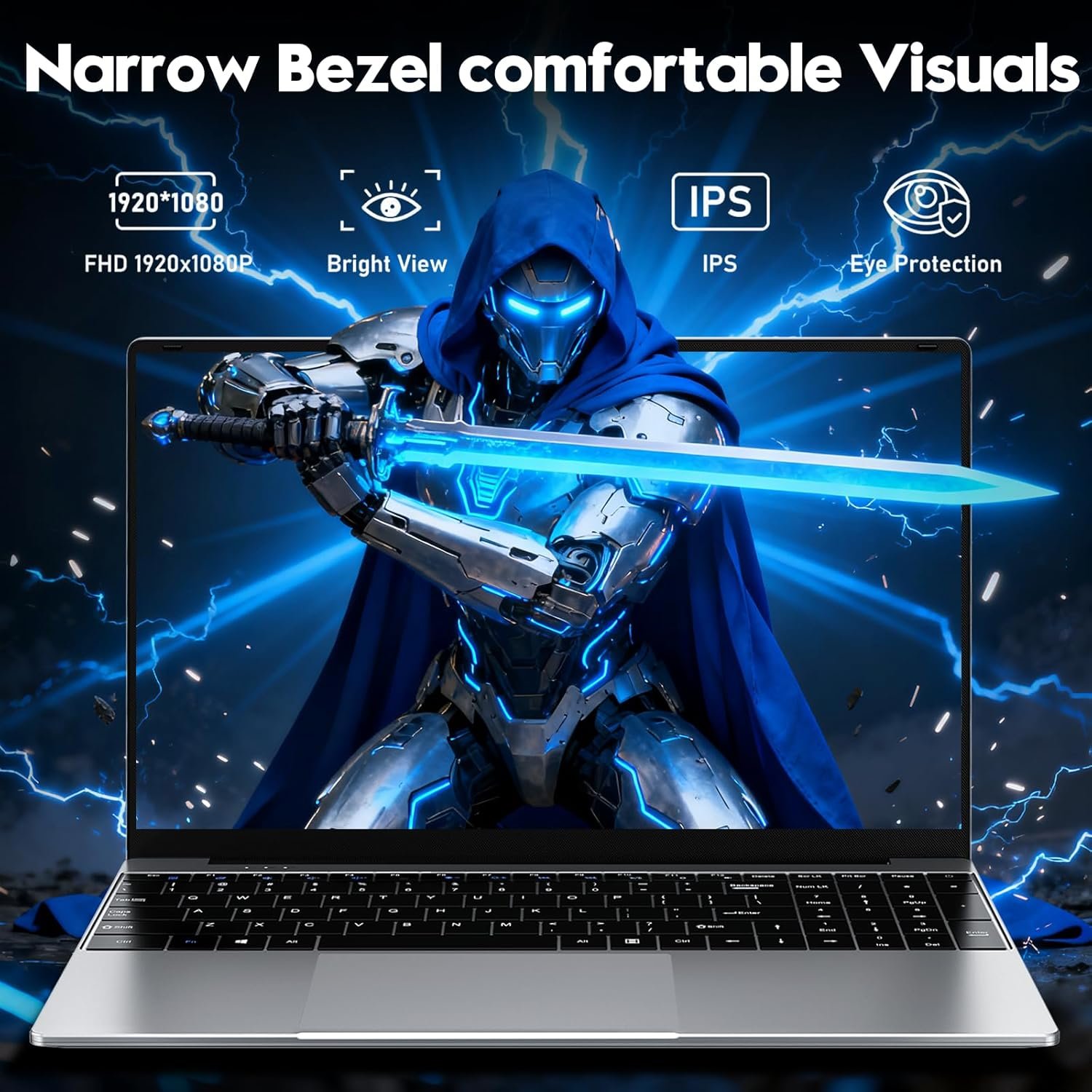 NIAKUN Laptop, Window 11 Pro Laptop Computer 2026, 15.6 Inch Lap Top, 16GB RAM 256GB SSD PC, M3-6Y30 Processor, FHD Display, WIFI5, BT4.2, Webcam, for Business, School, Work, Student, Kids, Gray - Image 4