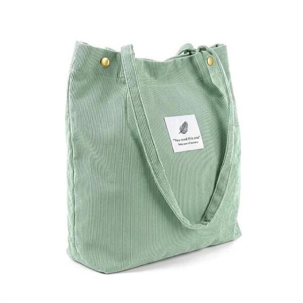 GSS Purse Women Corduroy Bag Canvas Shoulder Purse Reusable Shopping Bag Grocery Bag Large Capacity Handbag Girls Shoulder Bag