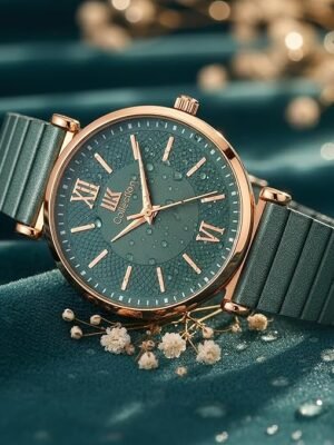 IIK COLLECTION Watches for Women Round Dial |Analogue Quartz Movemnet Ladies Watch|Long Battery Life|Metal Bracelet Chain Strap|Double Lock Clasp Safety Watches for Girls