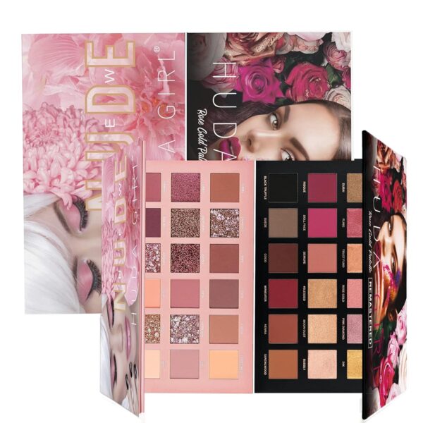 Beauty Rose Gold Remastered Edition + Nude Edition Eyeshadow Makeup Kit