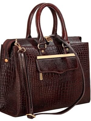 GSS Purse Leather Accessories Full-Grain Cro Leather Top-Handle satchels Tote Handbags & Shoulder Sling Bags for Women | Leather Accessories