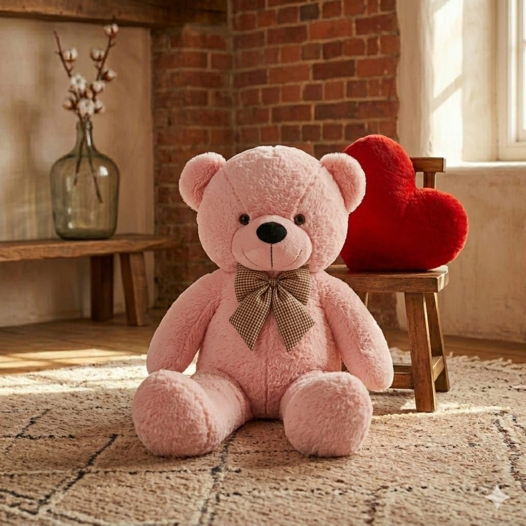 Niku Skin Friendly Ultra Soft 3 Feet Teddy Bear for Kids, Lovable Huggable Cute Soft Giant Teddy Bear for Girlfriends/Wife/Kids/Husband - (Pink, 85 cm) - Image 5