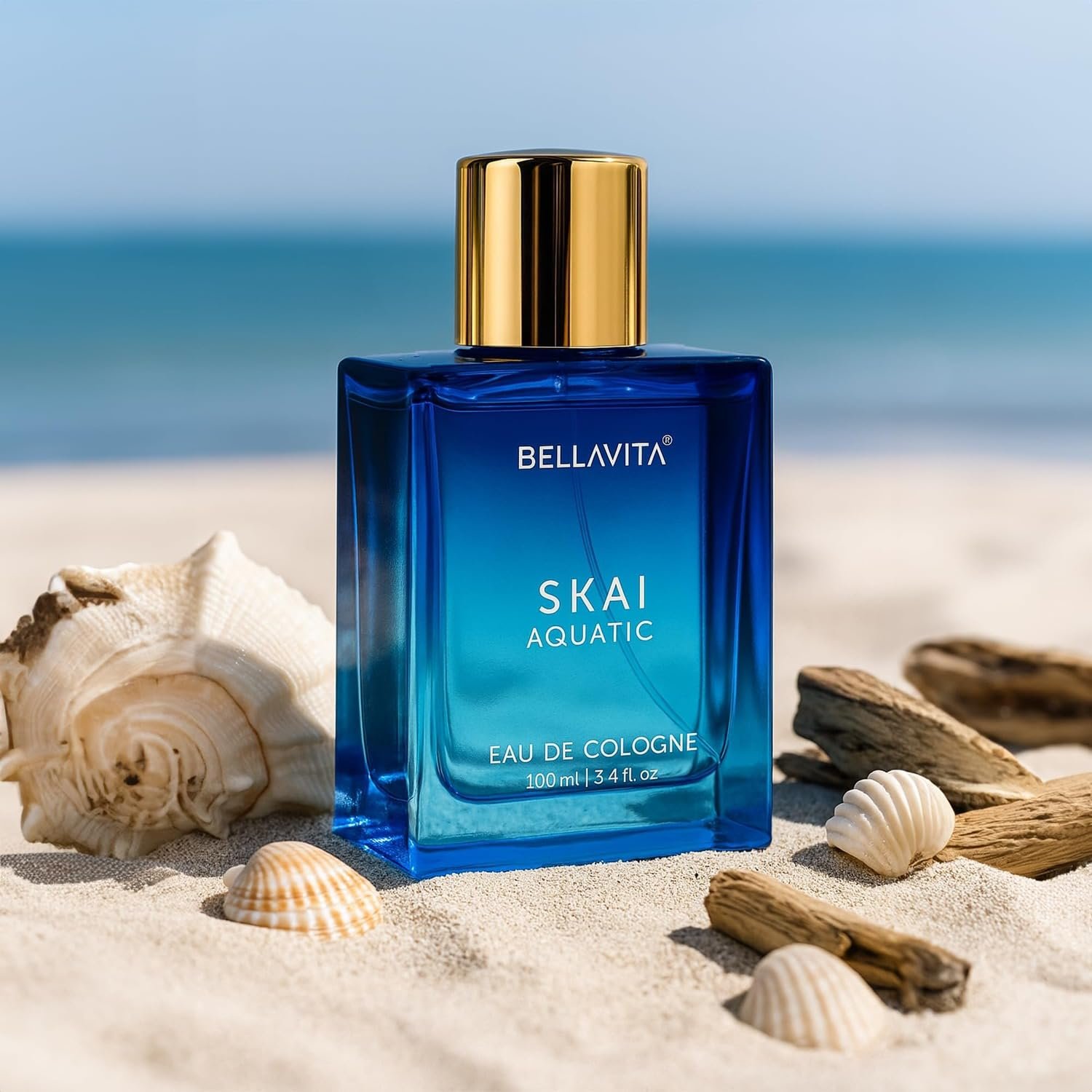 Bella Vita Luxury Skai Aquatic Unisex Eau De Cologne Liquid With Bergamot, Lavender & Patchouli|Premium
